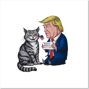 Cats Against Trump Posters and Art